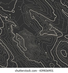 Topographic map background concept with space for your copy. Topo contour map background, vector illustration