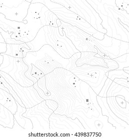 Topographic map background concept with space for your copy. Topo contour map background, vector illustration