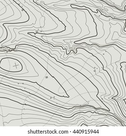 Topographic map background concept with space for your copy. Topo contour map background, vector illustration