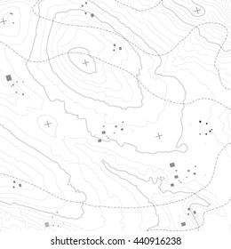 Topographic map background concept with space for your copy. Topo contour map background, vector illustration