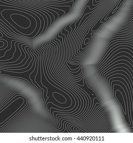 Topographic map background concept with space for your copy. Topo contour map background, vector illustration