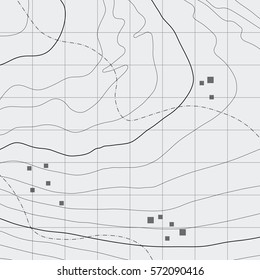 Topographic map background concept with space for your copy.Vector abstract illustration.Geography concept.