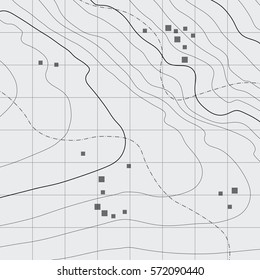 Topographic map background concept with space for your copy.Vector abstract illustration.Geography concept.