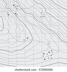 Topographic map background concept with space for your copy.Vector abstract illustration.Geography concept.