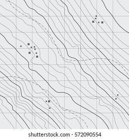 Topographic map background concept with space for your copy.Vector abstract illustration.Geography concept.