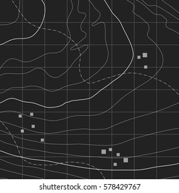 Topographic map background concept with space for your copy.Vector abstract illustration.Geography concept.