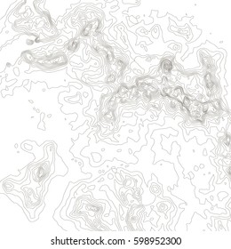 Topographic map background concept with space for your copy. Vector illustration.