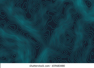 Topographic map background concept with space for your copy.Vector abstract illustration.Geography concept.