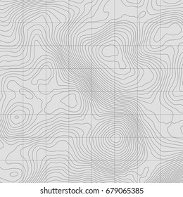 Topographic map background concept with space for your copy.Vector abstract illustration.Geography concept.