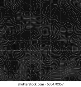 Topographic map background concept with space for your copy.Vector abstract illustration.Geography concept.