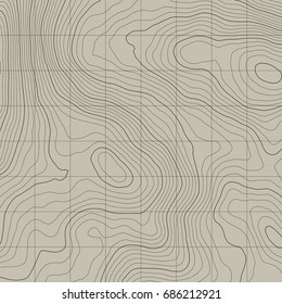 Topographic map background concept with space for your copy.Vector abstract illustration.Geography concept.