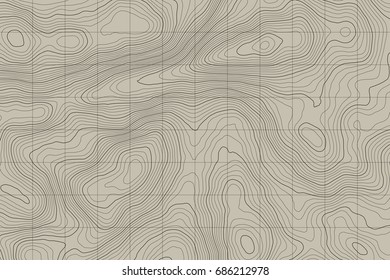 Topographic map background concept with space for your copy.Vector abstract illustration.Geography concept.