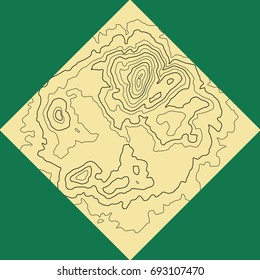 Topographic map background concept with space for your copy. Line topography map contour background , geographic grid abstract vector illustration. Vector illustration.