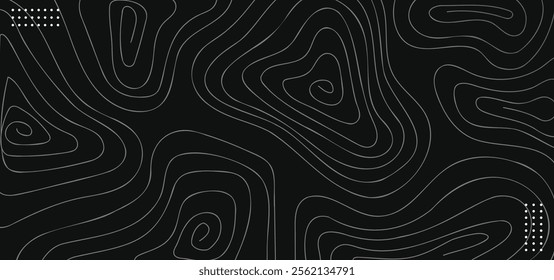 Topographic map background concept. Topo contour map. Rendering abstract illustration. Vector abstract illustration. Geography concept.