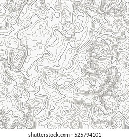 Topographic map background concept. Topo contour map. Vector abstract illustration. Hills, rivers and mountains. Geography concept. Wavy graphic backdrop. Cartography and topology.