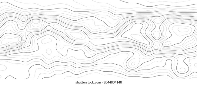 Topographic map background. Geographic line map with elevation assignments. Contour background geographic grid. Vector illustration.
