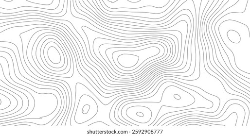 Topographic map background geographic line map with elevation assignments. Modern design with White background with topographic wavy pattern design. paper texture Imitation of geographical map shades