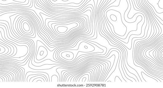 Topographic map background geographic line map with elevation assignments. Modern design with White background with topographic wavy pattern design. paper texture Imitation of geographical map shades