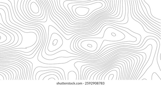 Topographic map background geographic line map with elevation assignments. Modern design with White background with topographic wavy pattern design. paper texture Imitation of geographical map shades