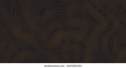 Topographic map background geographic line map Abstract vector illustration World Map Vintage Old-Style wave paper curved reliefs abstracts black background