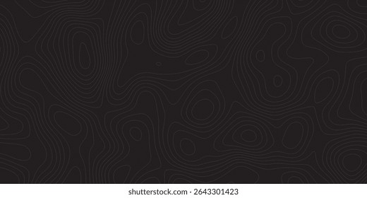 Topographic map background geographic line map Abstract vector illustration World Map Vintage Old-Style wave paper curved reliefs abstracts black background