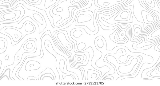 Topographic map background geographic line map with elevation assignments. Modern design with White background with topographic wavy pattern design.paper texture Imitation of a geographical map shades