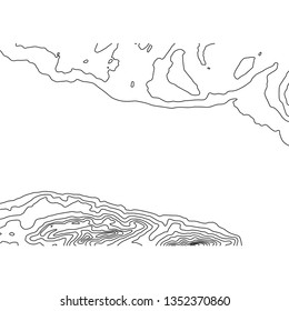 Topographic map background. Geographic World Topography map grid abstract vector illustration. Topo map with elevation.