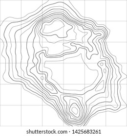 Topographic map background. Grid map. Abstract vector illustration.
