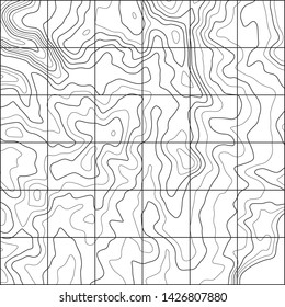 Topographic map background. Grid map. Abstract vector illustration.
