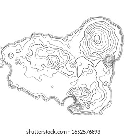 Topographic map background. Grid map. Abstract vector illustration.