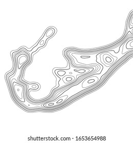 Fondo del mapa topográfico. Mapa de cuadrícula. Ilustración abstracta vectorial.