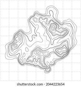 Topographic map background. Grid map. Abstract vector illustration.	