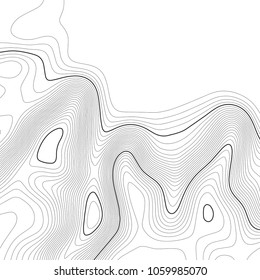 Topographic map background. Grid map. Contour. Vector illustration.
