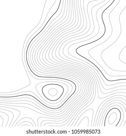 Topographic map background. Grid map. Contour. Vector illustration.