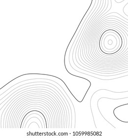 Topographic map background. Grid map. Contour. Vector illustration.