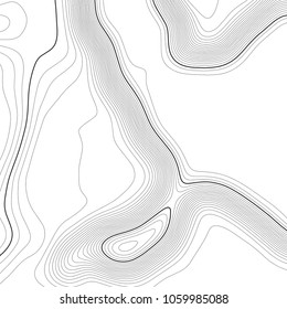 Topographic map background. Grid map. Contour. Vector illustration.