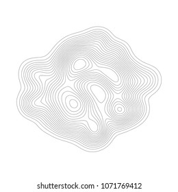Topographic map background. Grid map. Contour. Vector illustration.
