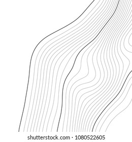 Topographic map background. Grid map. Contour. Vector illustration.