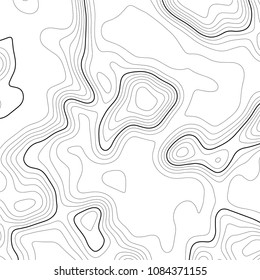 Topographic map background. Grid map. Contour. Vector illustration.