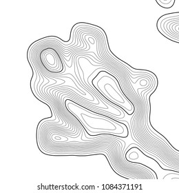 Topographic map background. Grid map. Contour. Vector illustration.