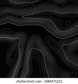 Topographic map background. Grid map. Contour. Vector illustration.