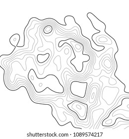 Topographic map background. Grid map. Contour. Vector illustration.