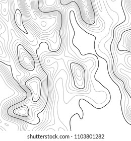 Topographic map background. Grid map. Contour. Vector illustration.