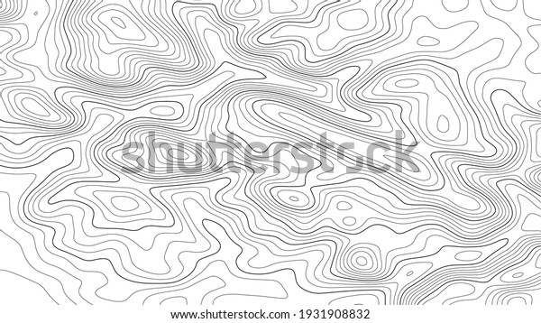 Topographic map background. Grid map.
Pattern of contour lines. Abstract vector
illustration.