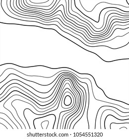 Topographic map background. Grid map. Vector illustration.