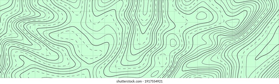 Topographic map background. Line topography map contour background, geographic grid. Abstract vector illustration.