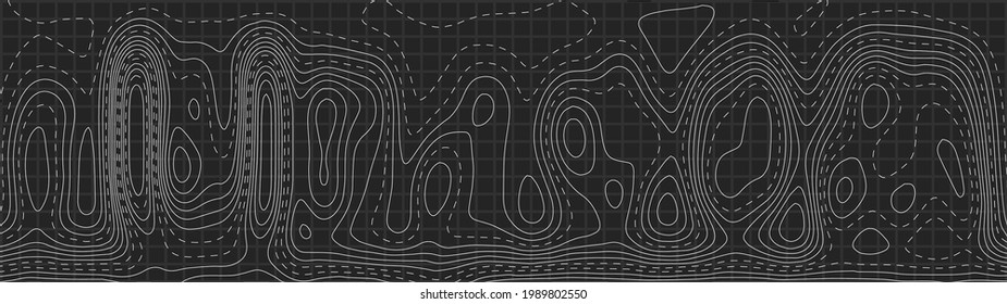 Topographic map background. Line topography map contour background, geographic grid. Abstract vector illustration.