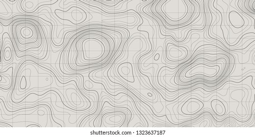 Topographic map background. Linear map. Vector Image EPS10