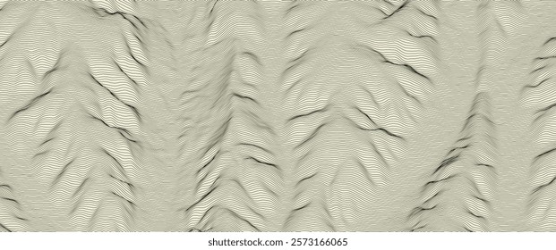 Topographic map. Background of lines. Contour maps of mountain relief. Abstract geographic wallpaper. Vector illustration.