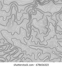 Topographic map background with space for copy . Line topography map contour background , geographic grid abstract vector illustration . Mountain hiking trail over terrain .